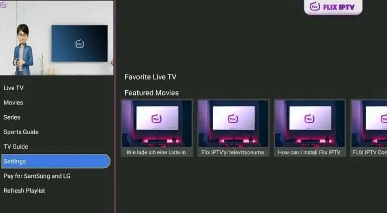 Flix IPTV Settings