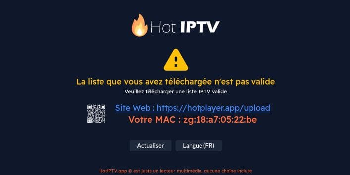 HOT Player MAC Address