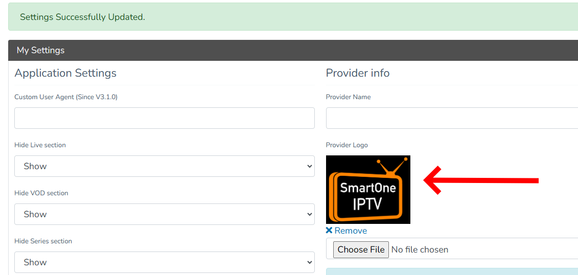 SmartOne Logo Setup
