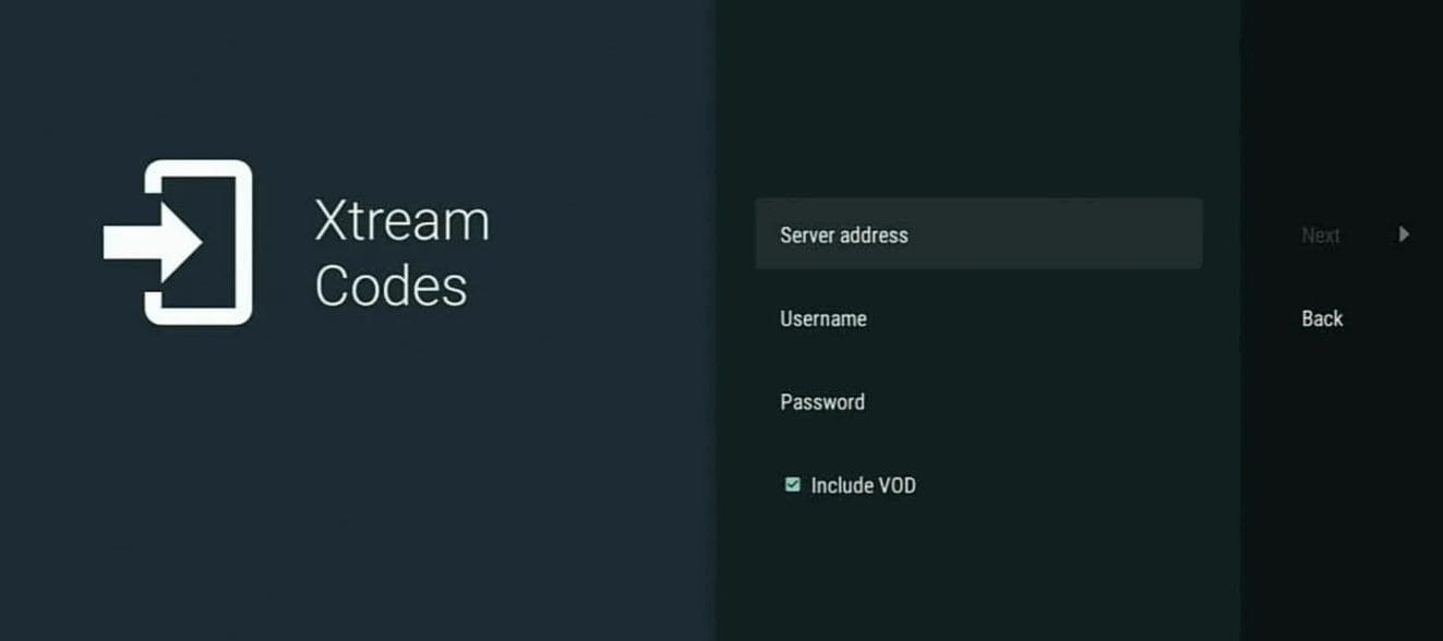 TiviMate Xtream Login